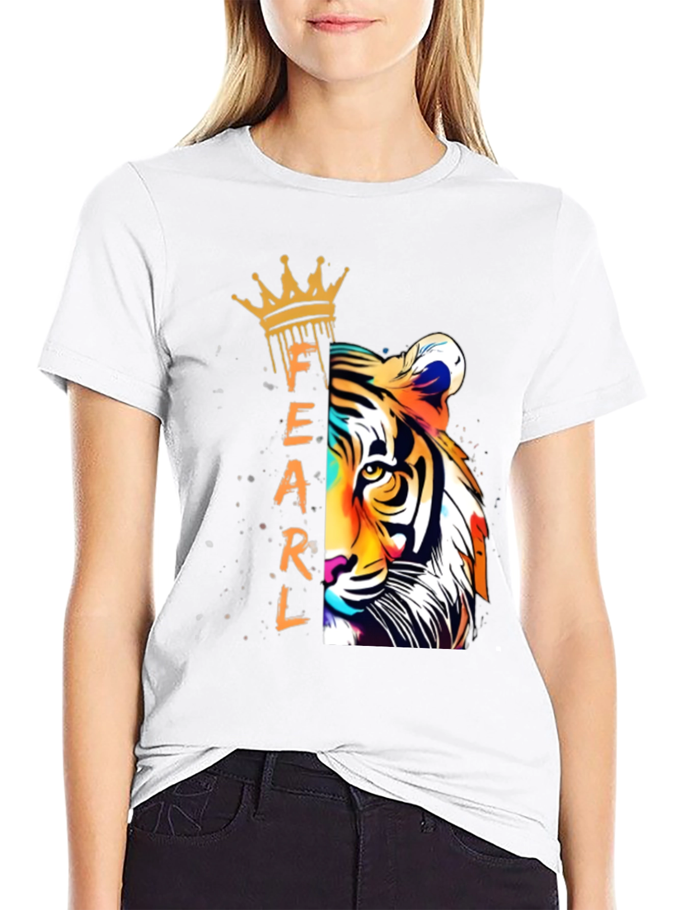 Fearless Tiger Graphic Tee - Black