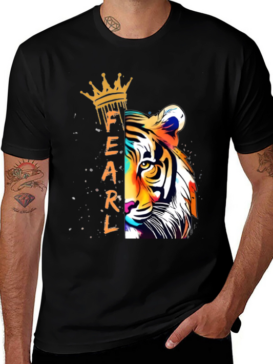 Fearless Tiger Graphic Tee - Black