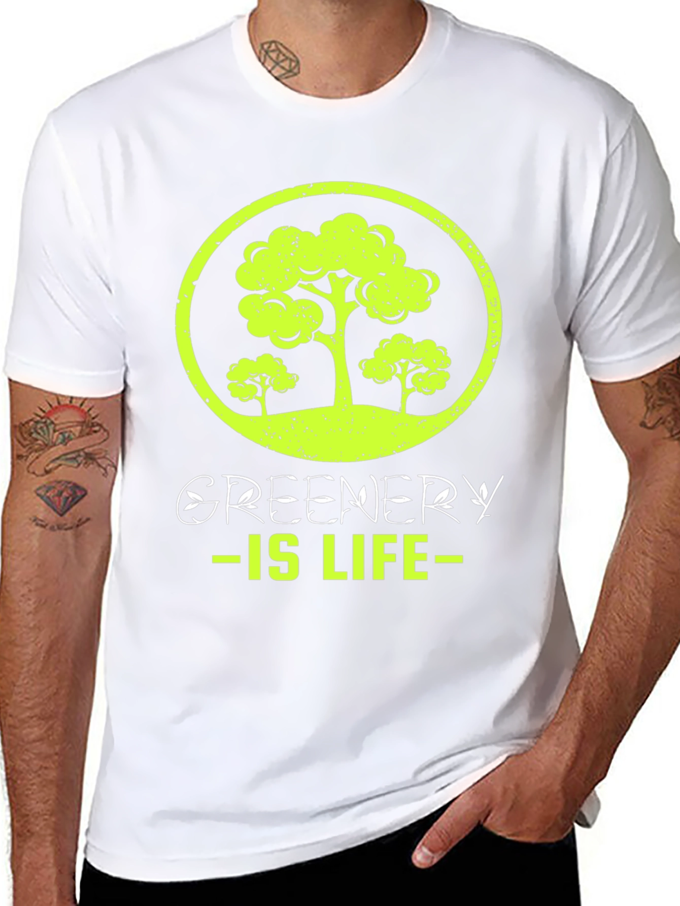 Greenery is Life T-Shirt - Eco-Friendly Design