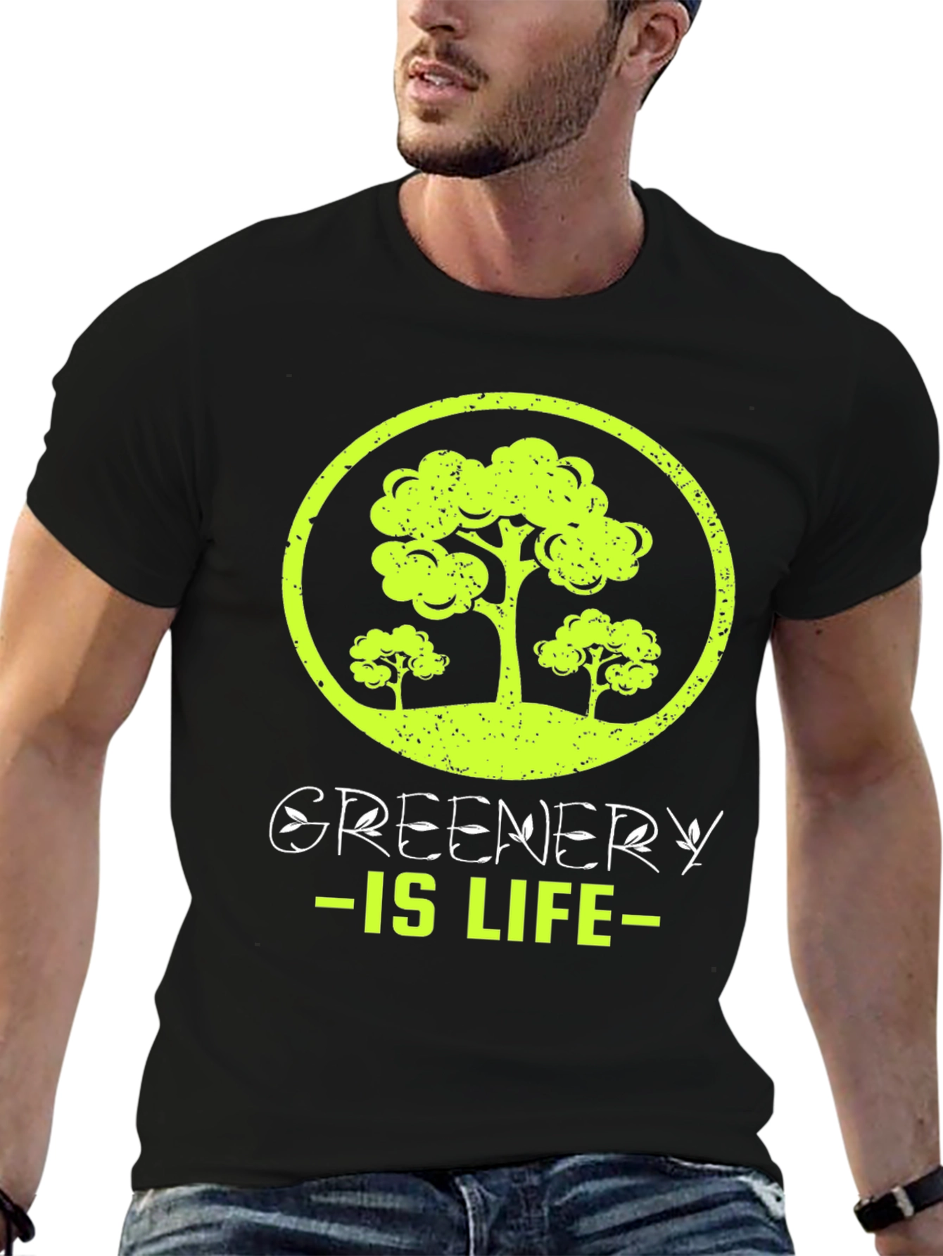 Greenery is Life T-Shirt - Eco-Friendly Design