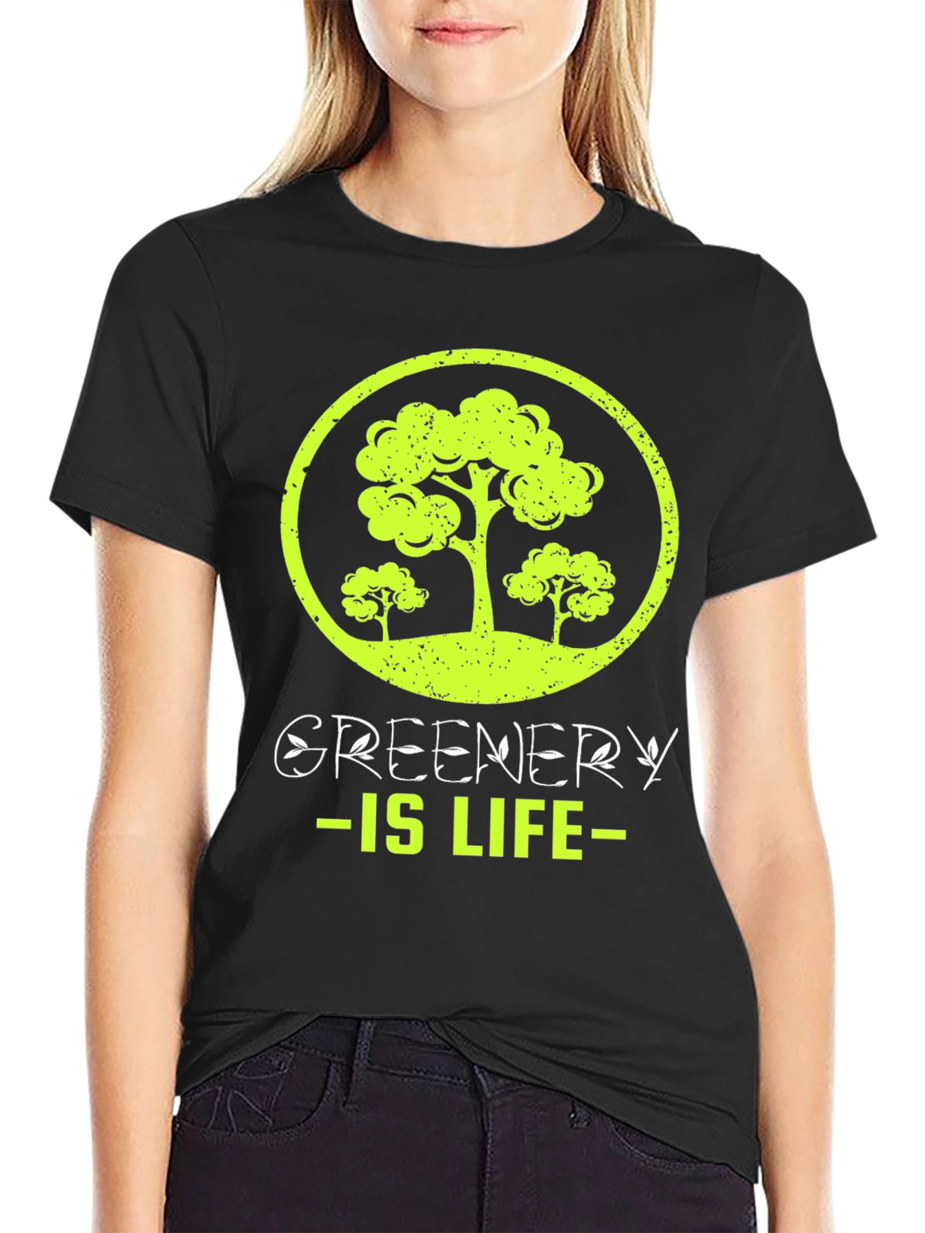 Greenery is Life T-Shirt - Eco-Friendly Design