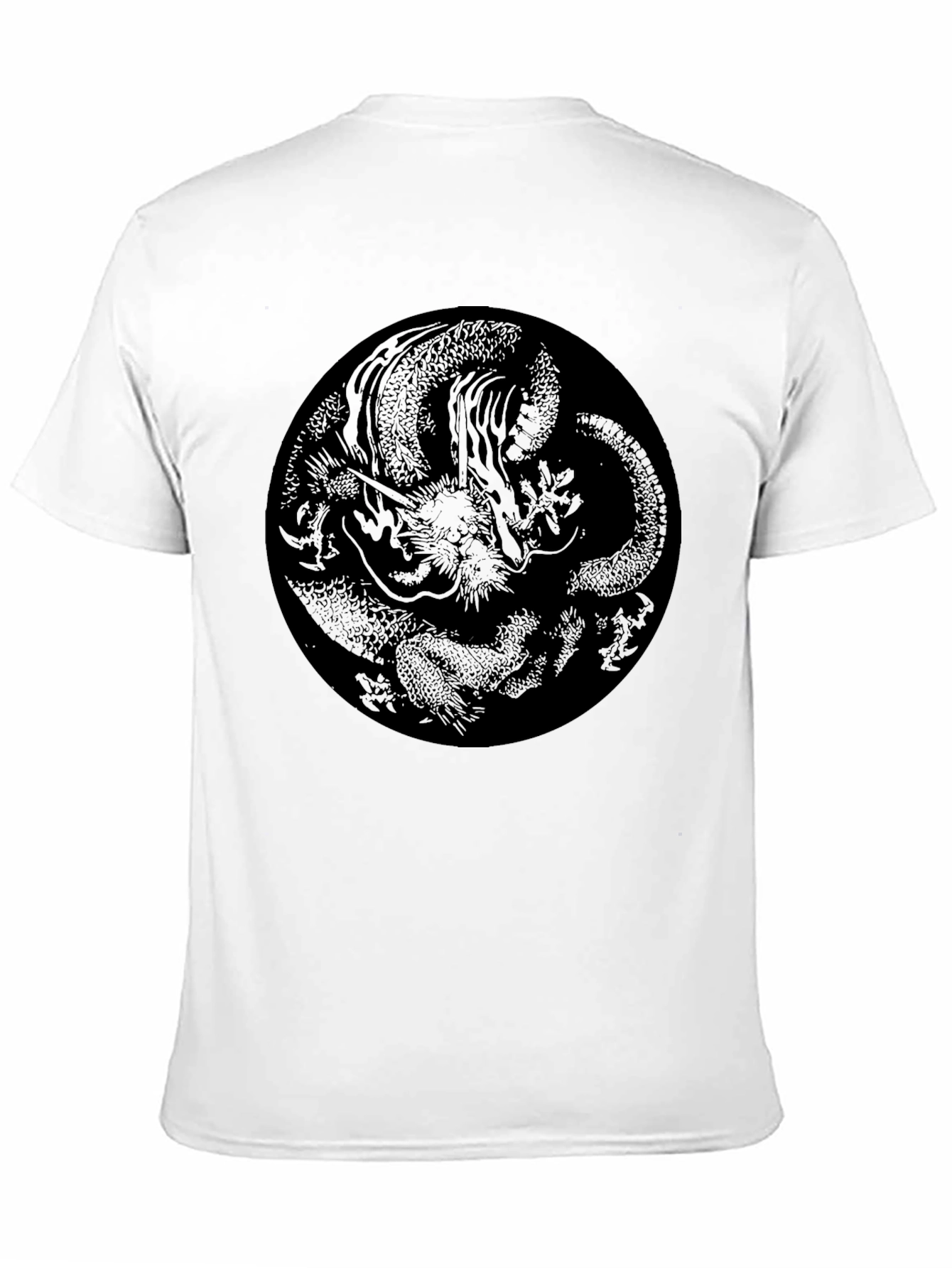 Dragon Circle Graphic Black T-Shirt