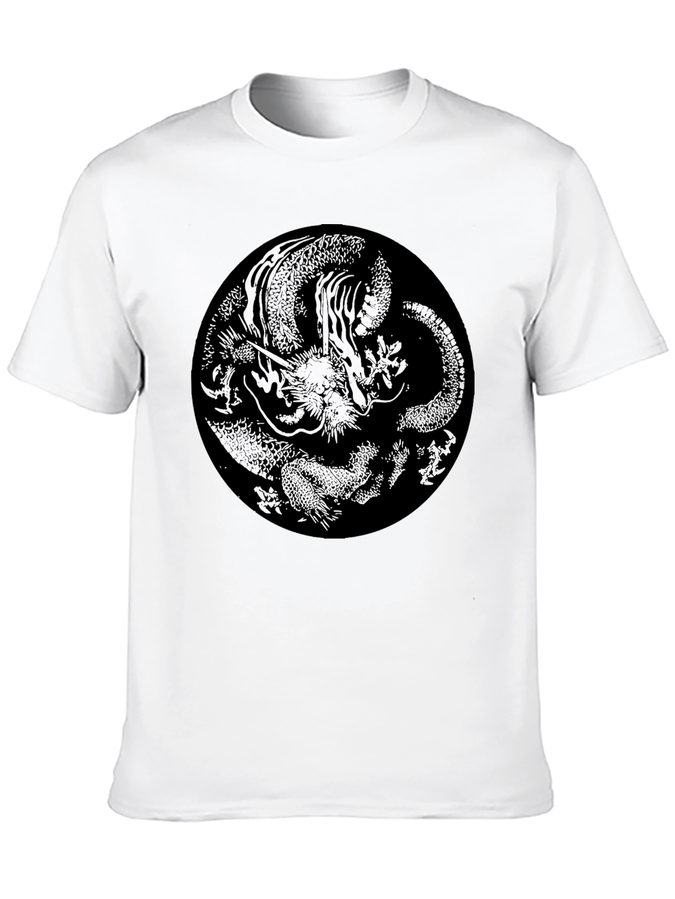 Dragon Circle Graphic Black T-Shirt