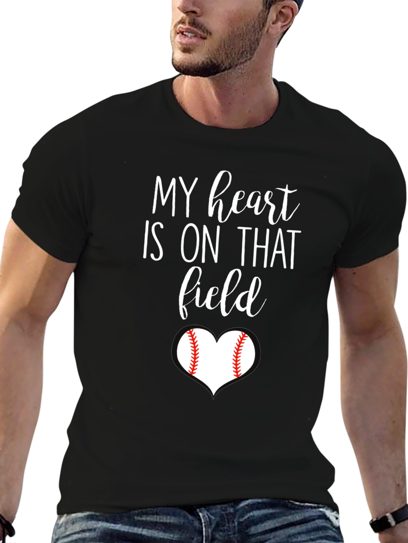 My Heart is On That Field Baseball T-Shirt