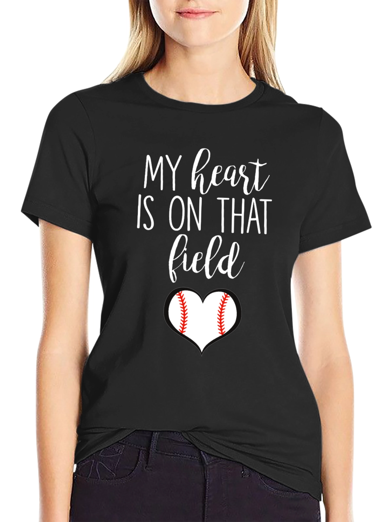My Heart is On That Field Baseball T-Shirt