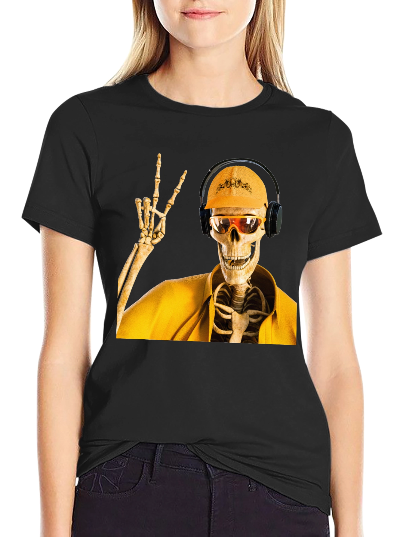 Construction Skeleton Graphic T-Shirt