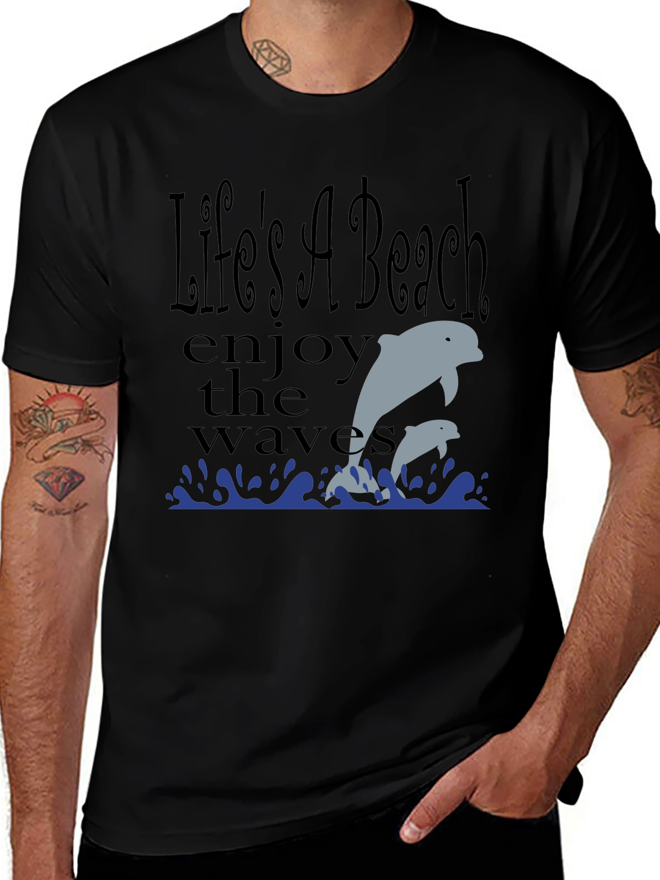 Lifes A Beach Dolphin T-Shirt - Enjoy the Waves!