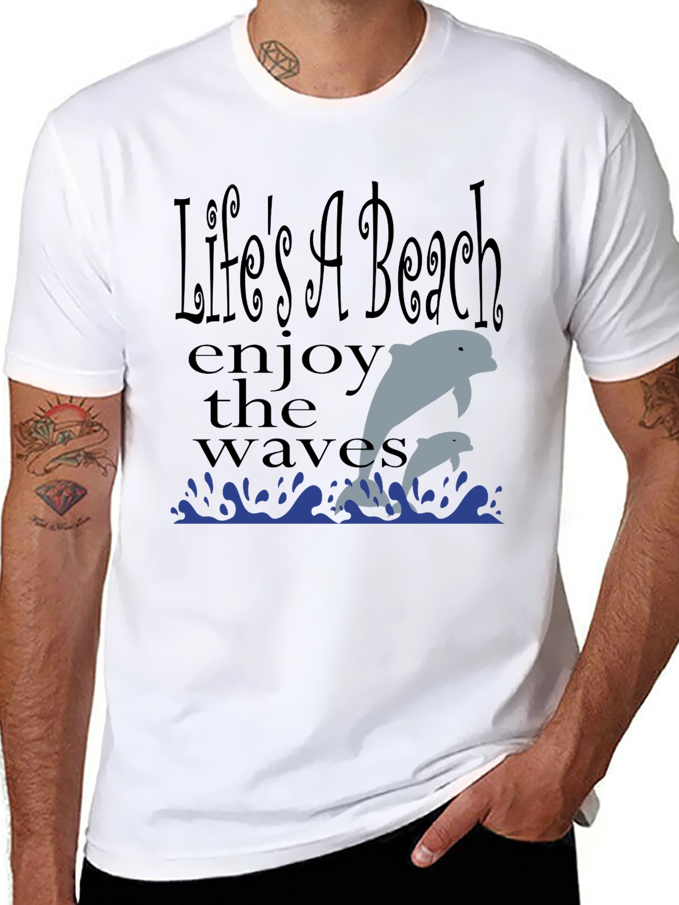 Lifes A Beach Dolphin T-Shirt - Enjoy the Waves!