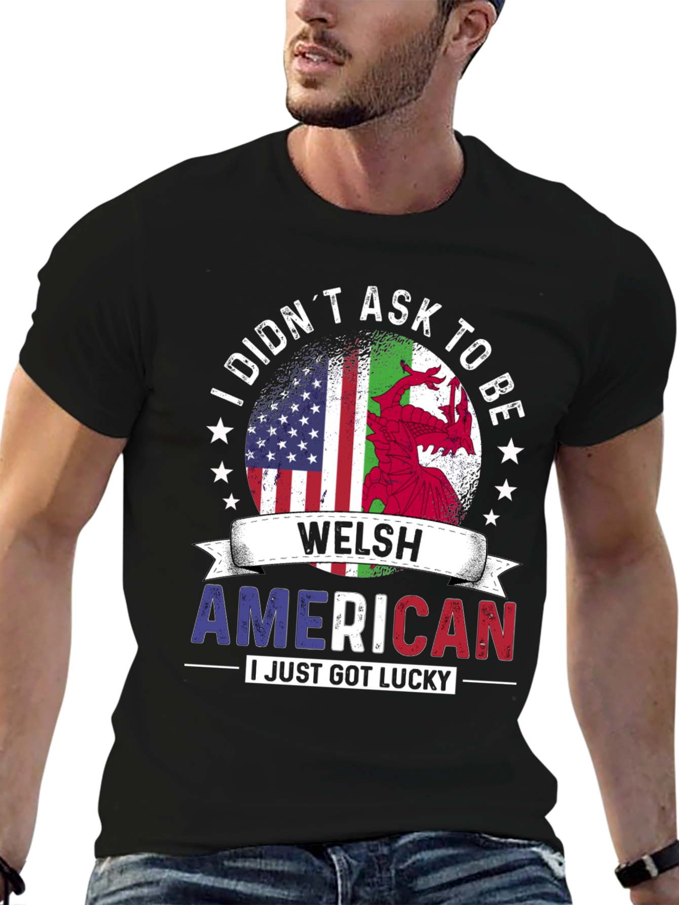 Welsh American Flag Graphic Tee