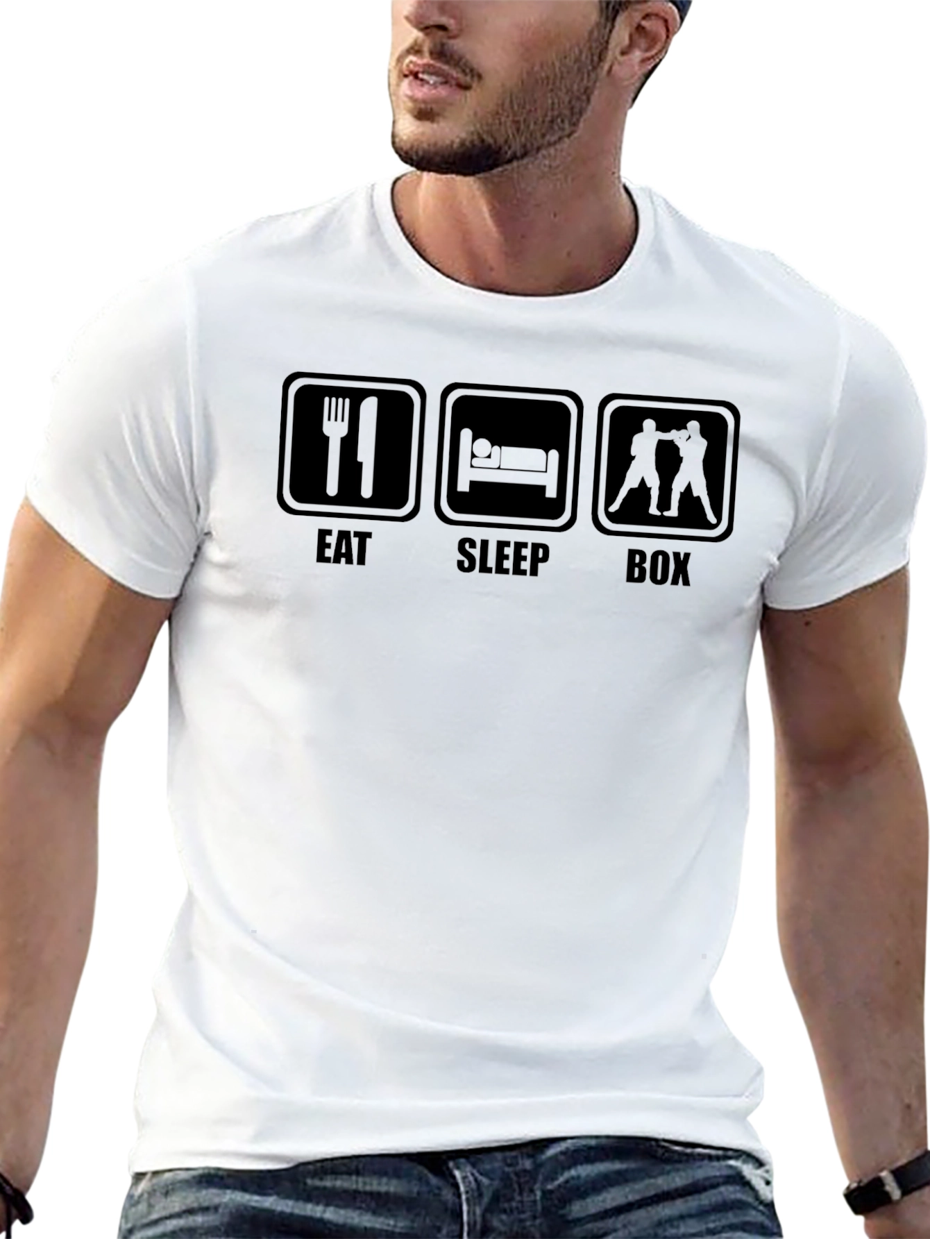 Eat Sleep Box T-Shirt - Boxer Lifestyle Tee