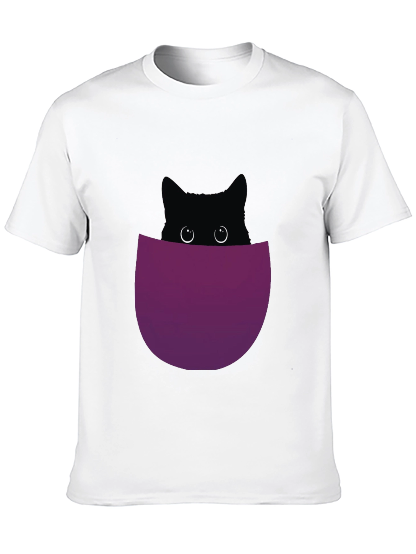 Black Cat Pocket T-Shirt - Mens Graphic Tee