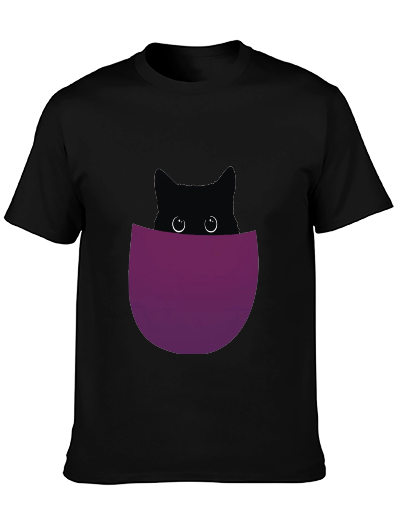 Black Cat Pocket T-Shirt - Mens Graphic Tee