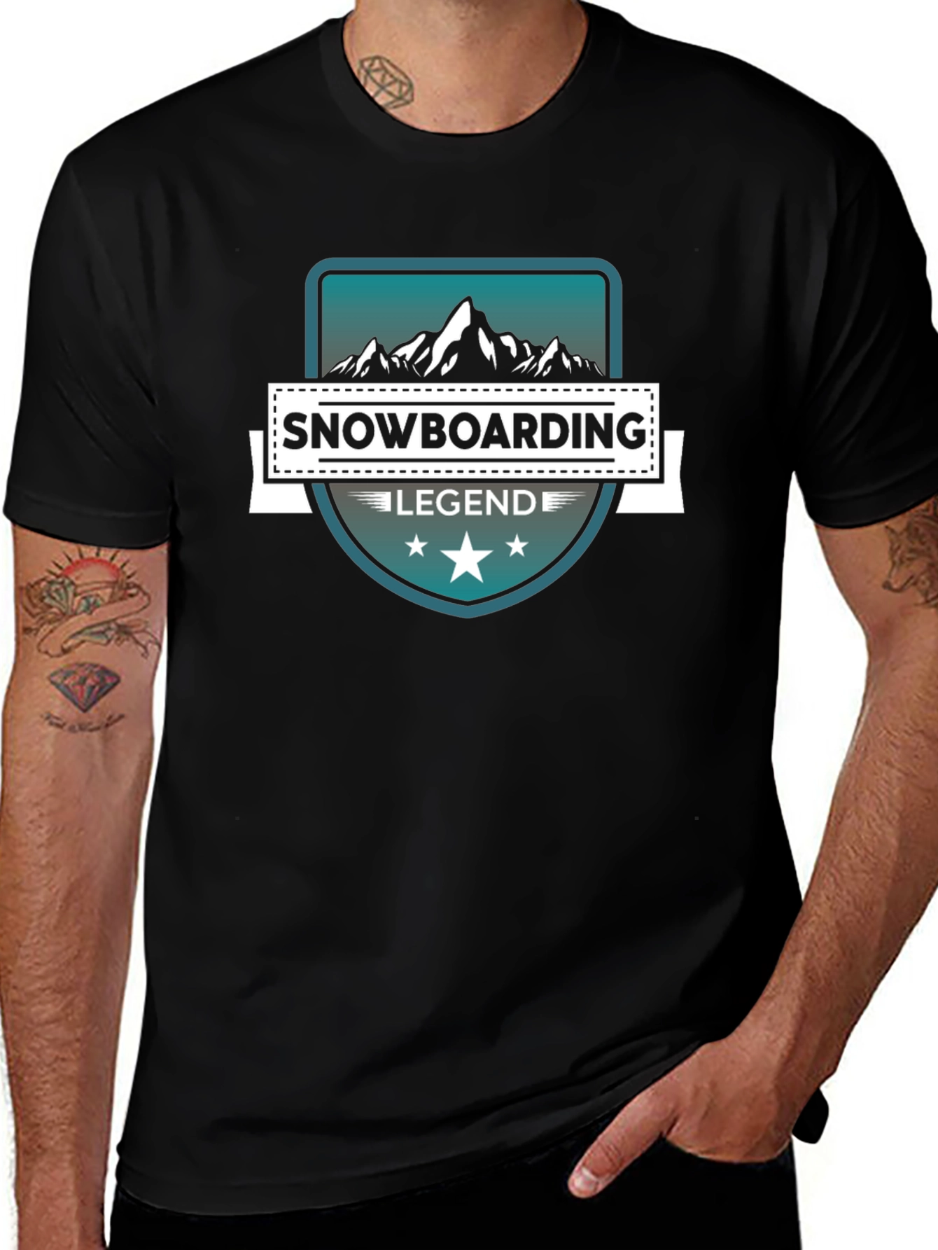 Snowboarding Legend Black T-Shirt