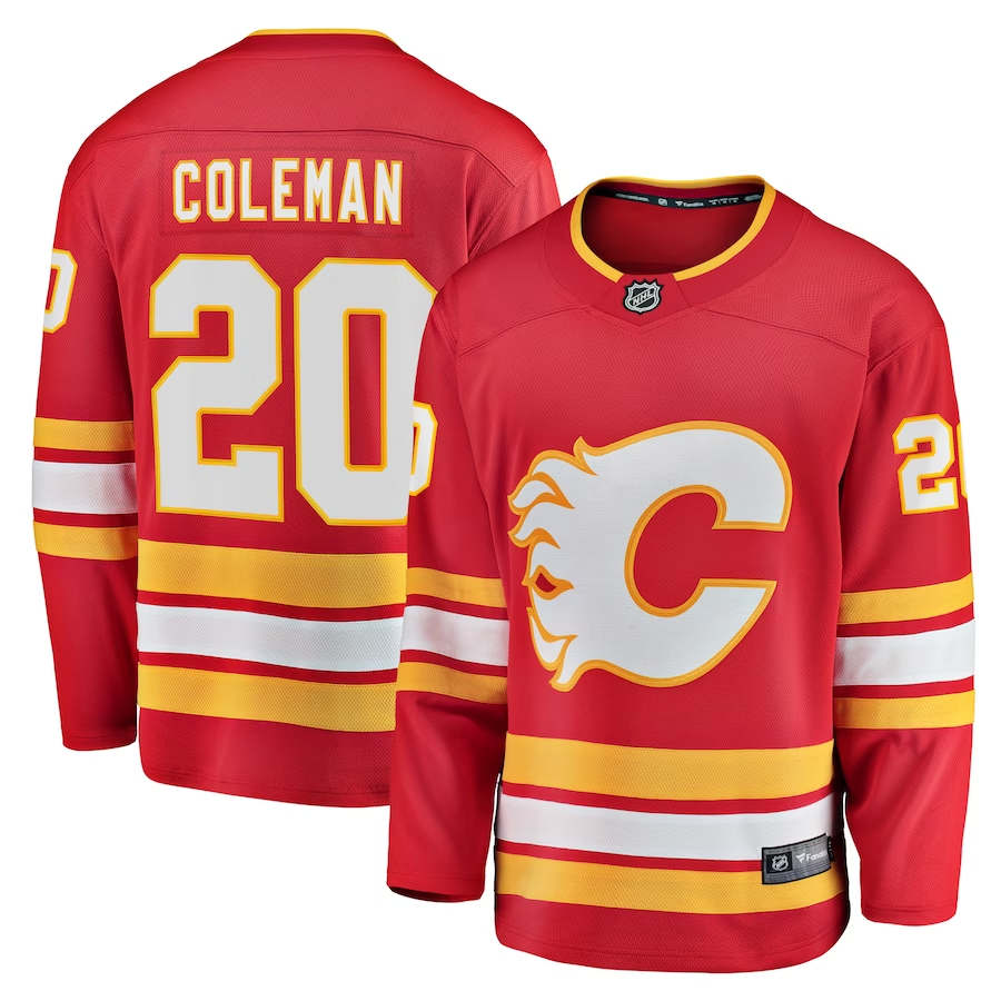 Men's Calgary Flames Blake Coleman #20 Red Home Breakaway Player Jerseys