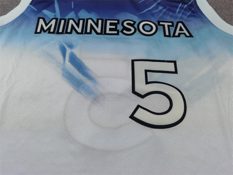 Men's Minnesota Timberwolves Anthony Edwards #5 White 2024/25 Swingman Player Jerseys - City Edition