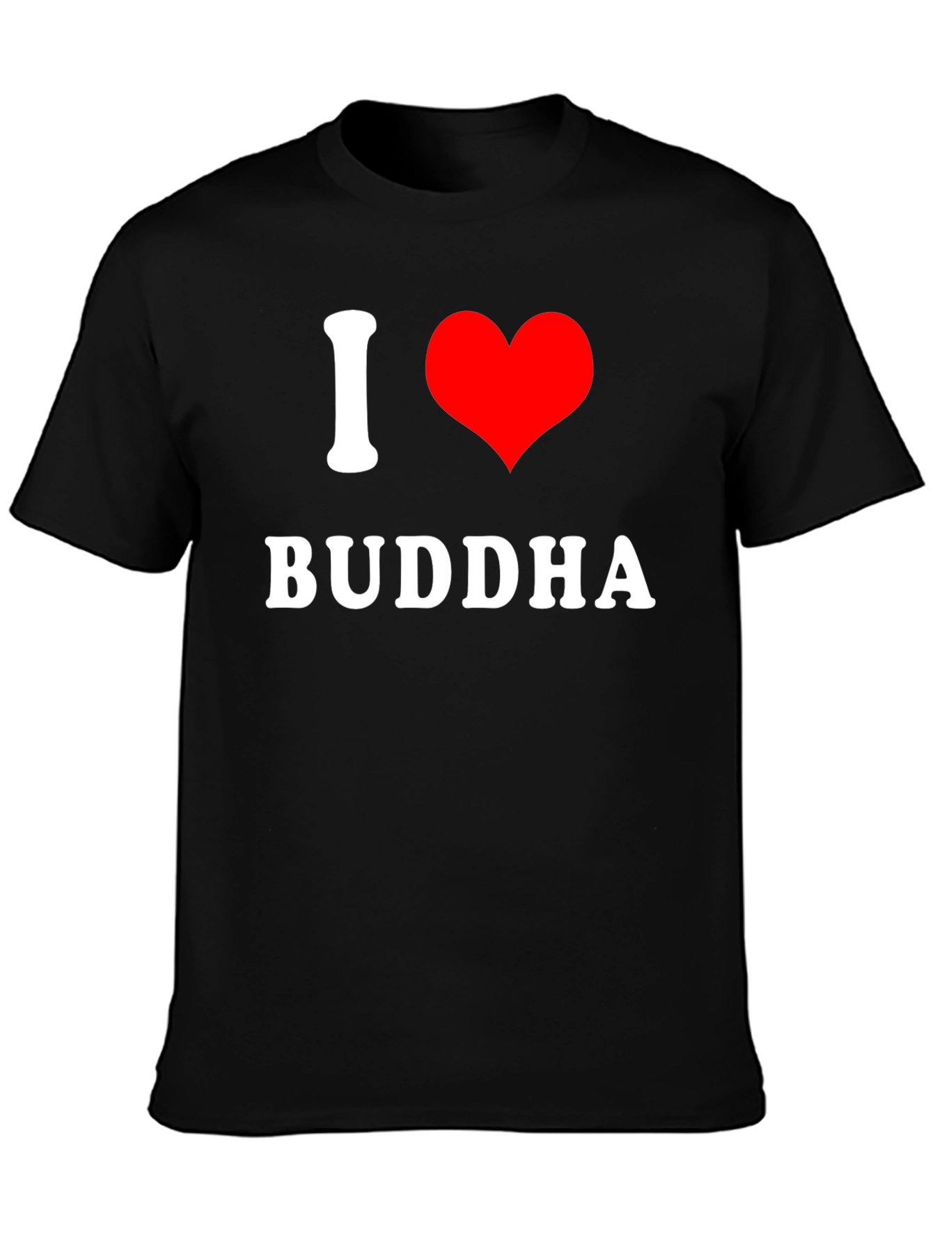 I Heart Buddha T-Shirt - Black Cotton Graphic Tee