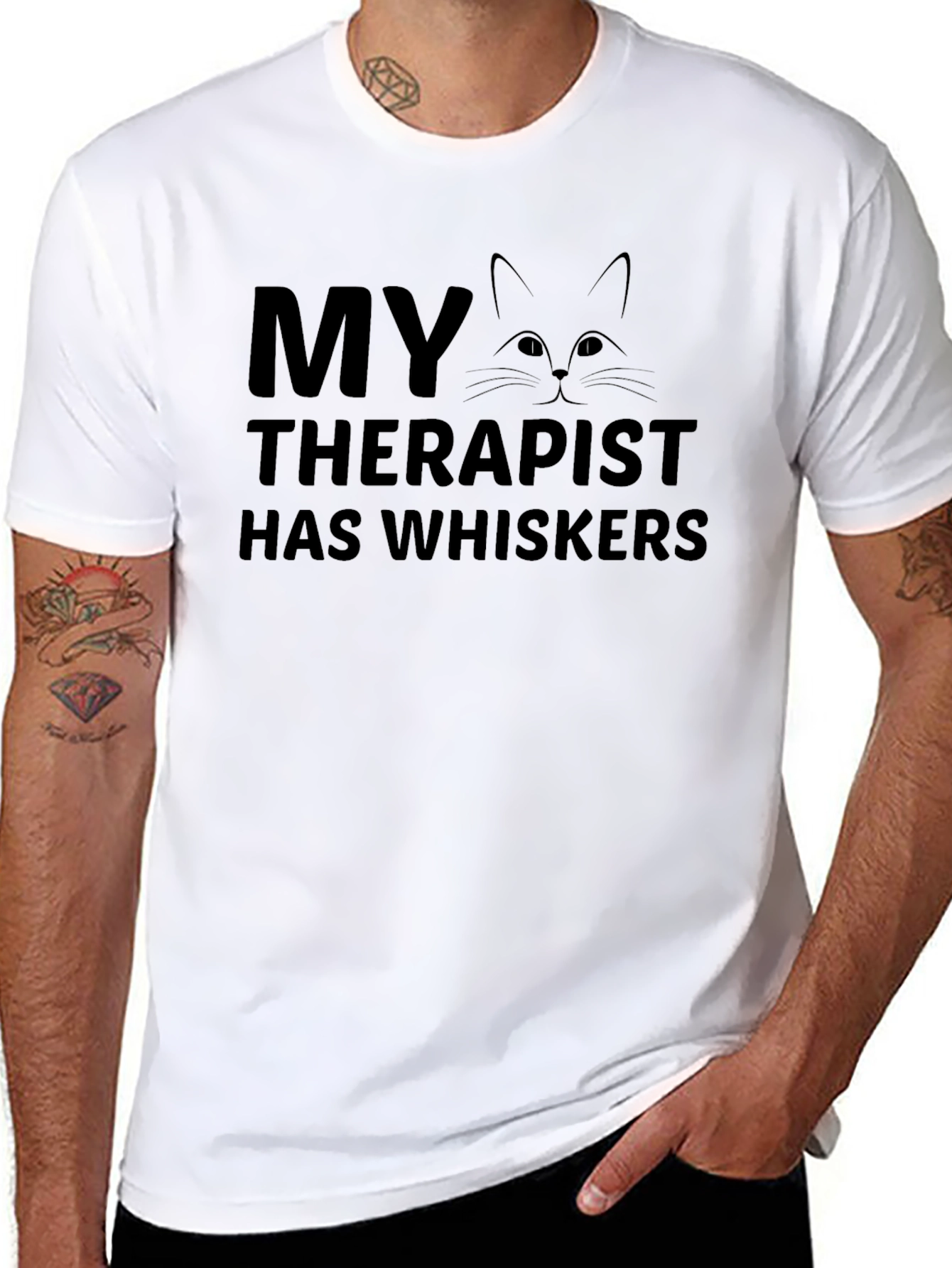 My Therapist Has Whiskers Cat Lover T-Shirt