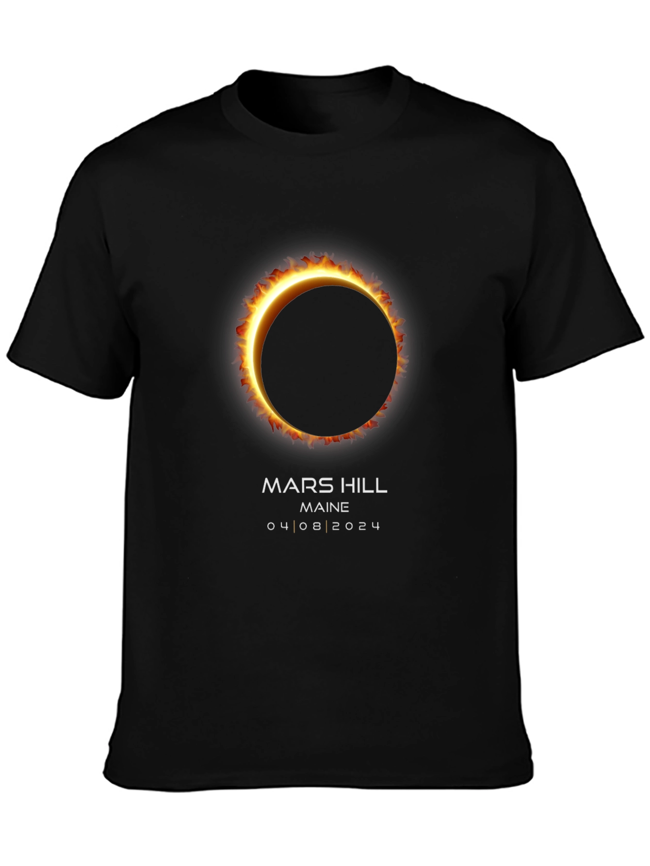 Mars Hill Maine Solar Eclipse T-Shirt 04.08.2024