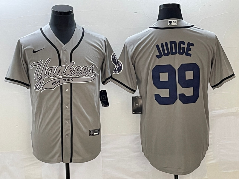 Men's New York Yankees Aaron Judge #99 Gray Player Jerseys Joint Edition