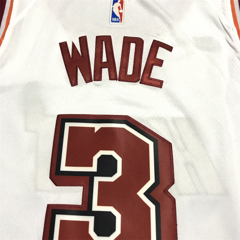 Men's Miami Heat Dwyane Wade #3 White 2022/23 Swingman Jerseys - Classic Edition