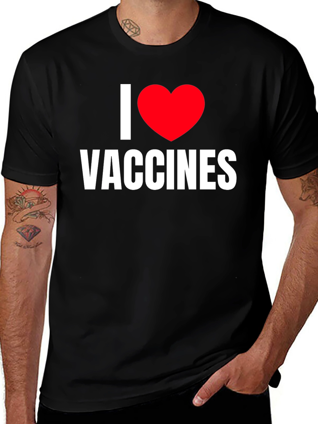 I Love Vaccines T-Shirt Pro Vaccine Supporter Tee