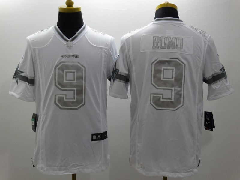 Men's Dallas Cowboys Tony Romo #9 White Game Player Jerseys