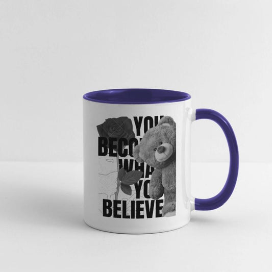 Adorable Teddy Bear with Rose and Forest Scene