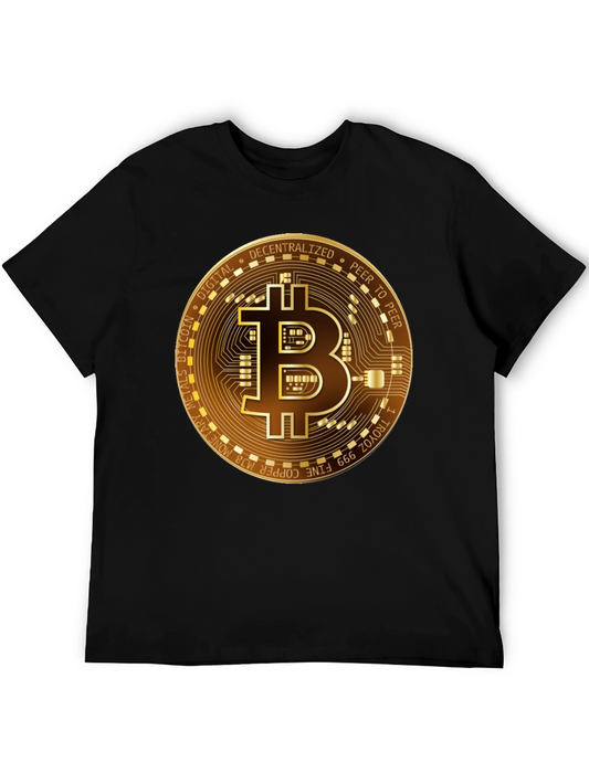 Bitcoin Gold Graphic Tee - Decentralized Digital Currency T-Shirt
