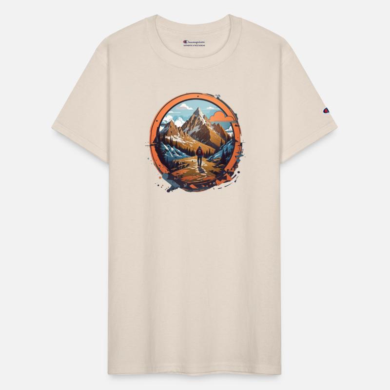 Adventure Tourer hiking in Mountains in Winter