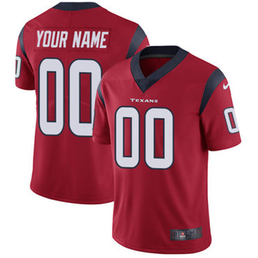 Custom1 Houston Texans Red Vapor Untouchable Player Limited Jerseys Stitched American Football Jerseys