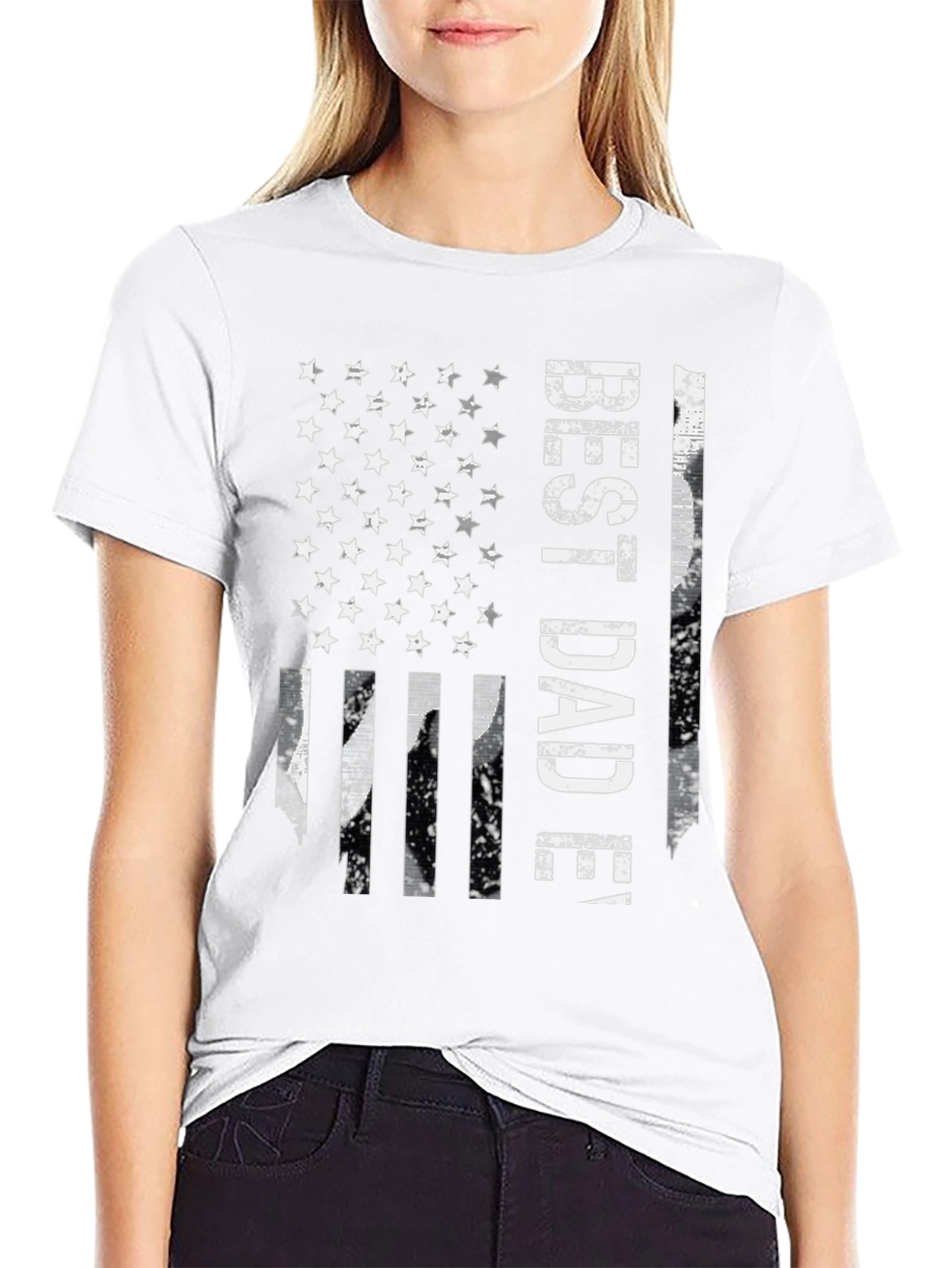 Best Dad Ever American Flag T-Shirt