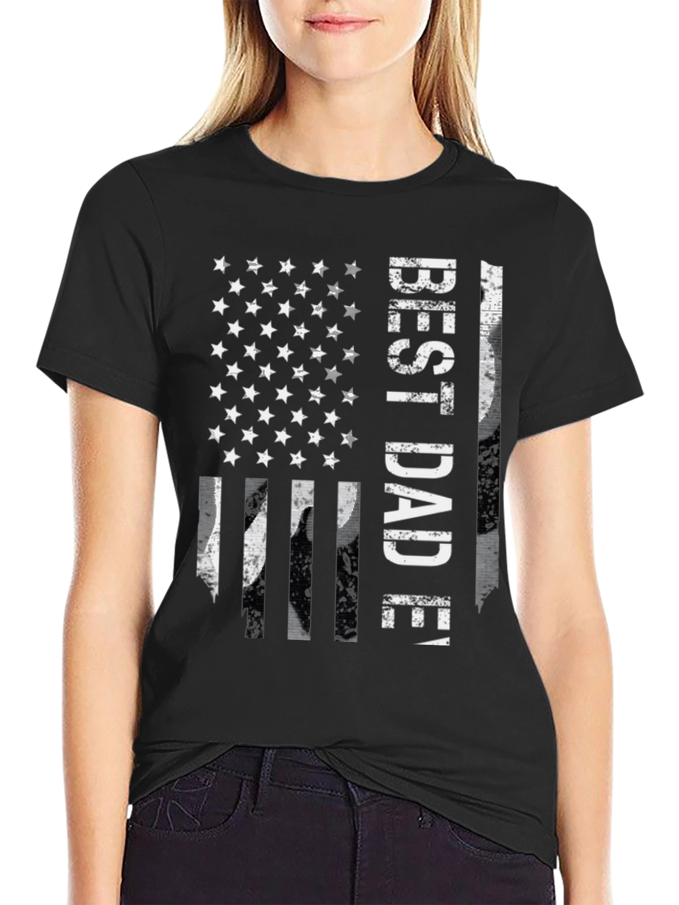 Best Dad Ever American Flag T-Shirt