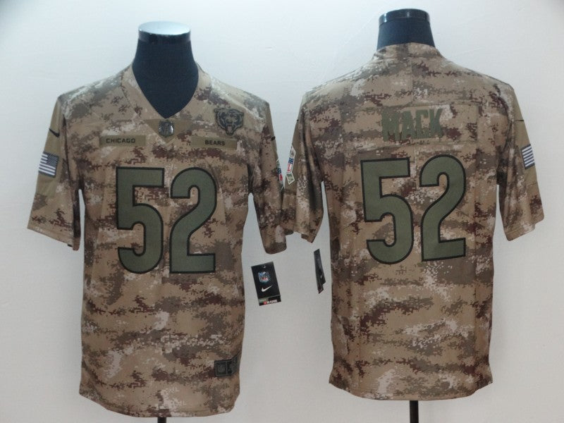Men's Chicago Bears Khalil Mack #52 Camouflage Game Jerseys