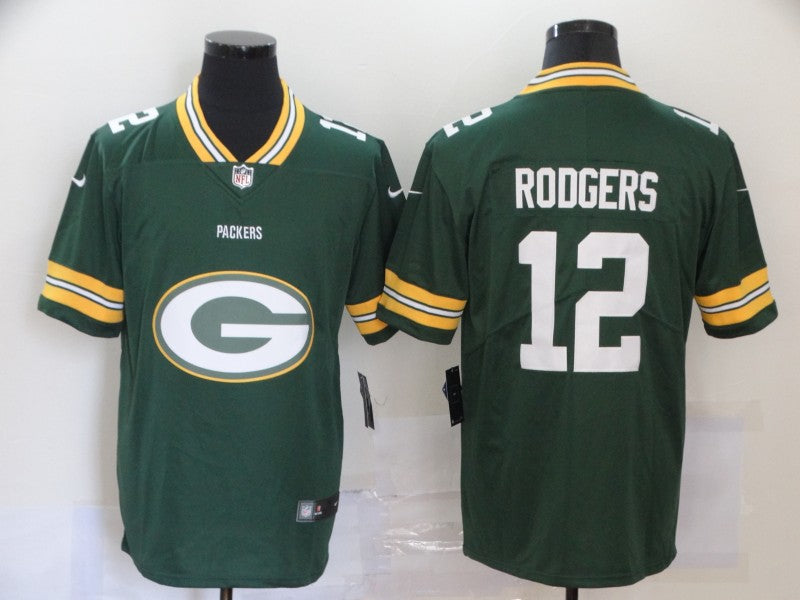 Men's Green Bay Packers Aaron Rodgers #12 Green Game Player Jerseys