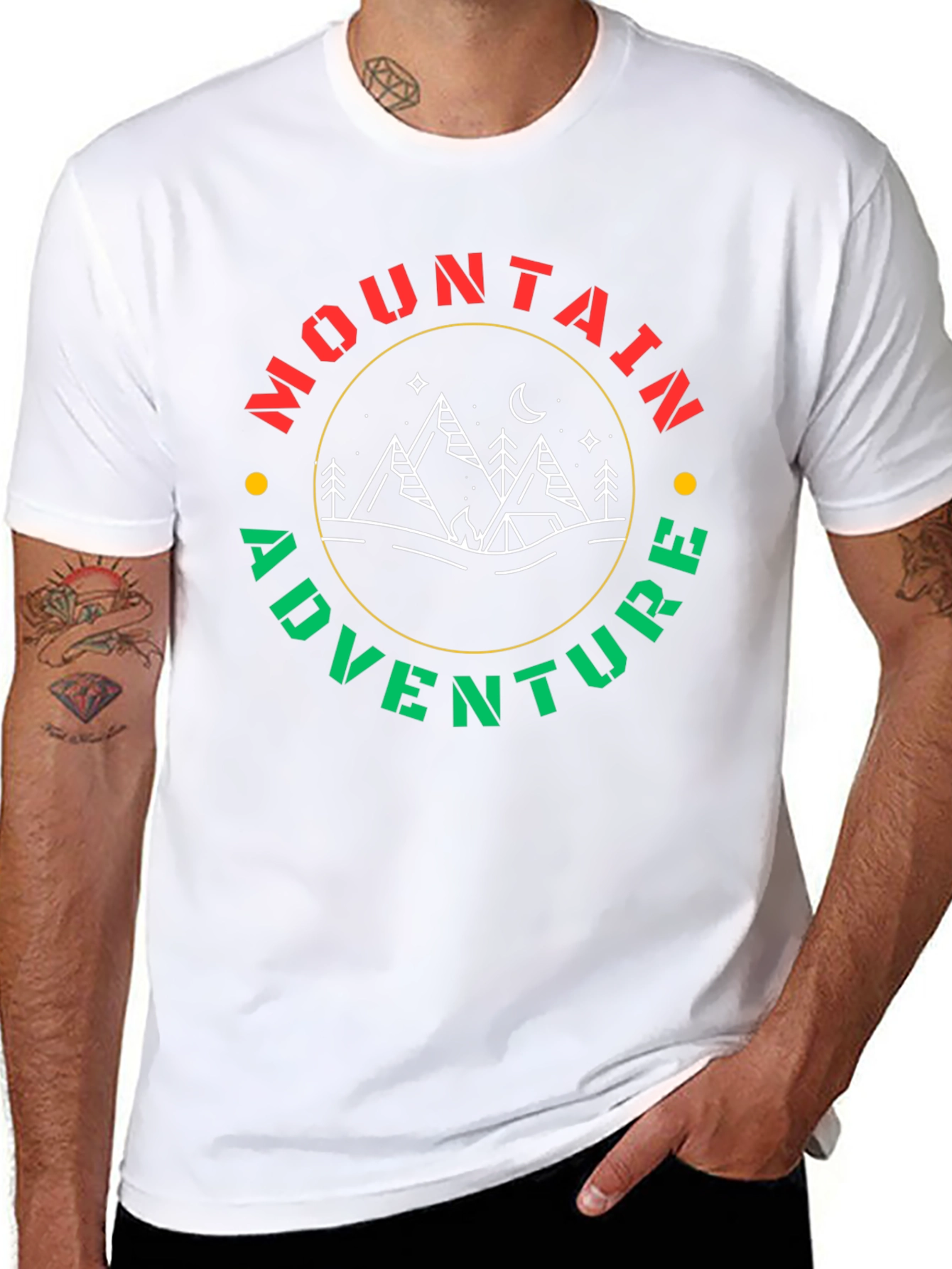 Mountain Adventure Graphic Tee - Black