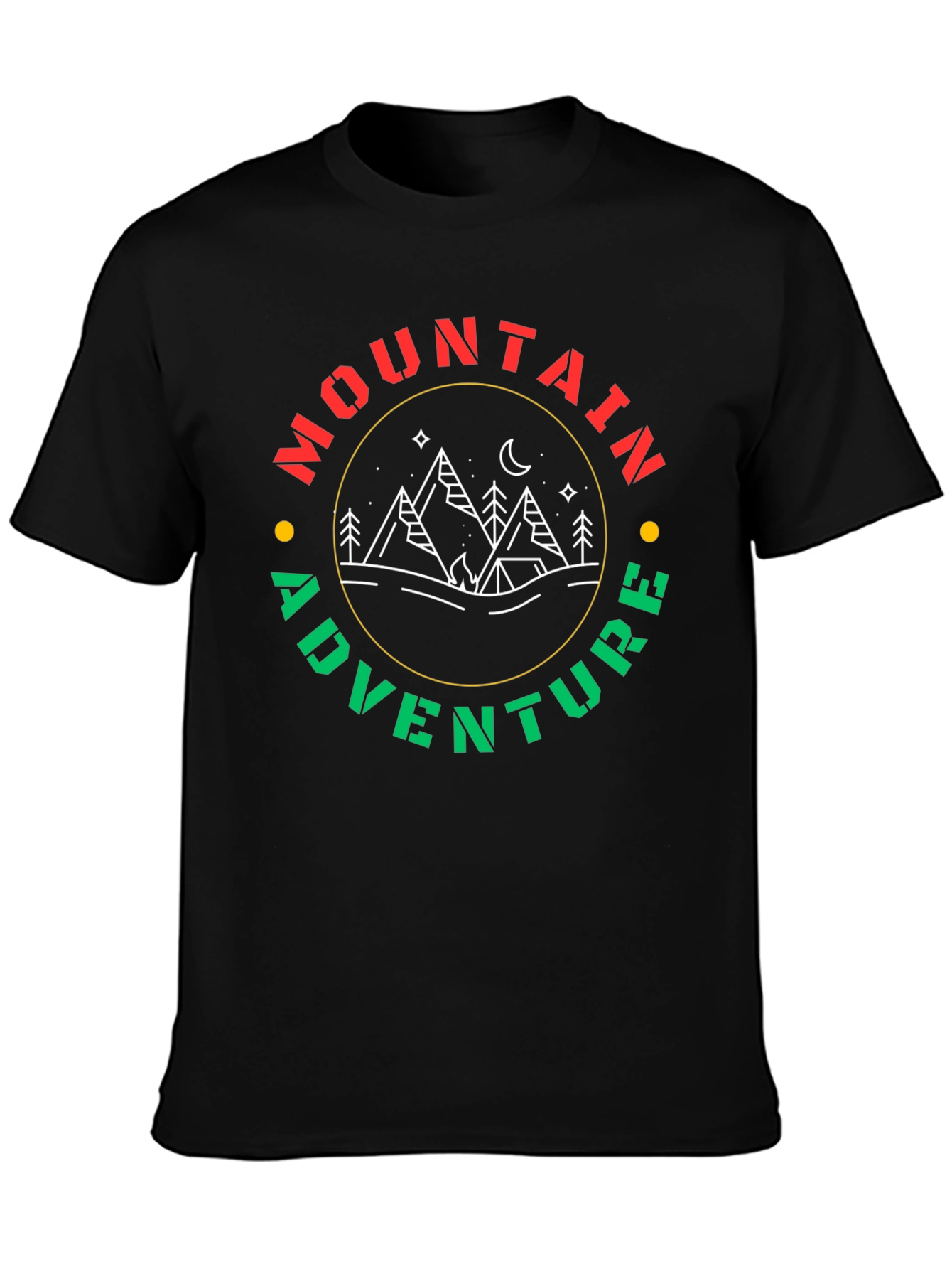Mountain Adventure Graphic Tee - Black