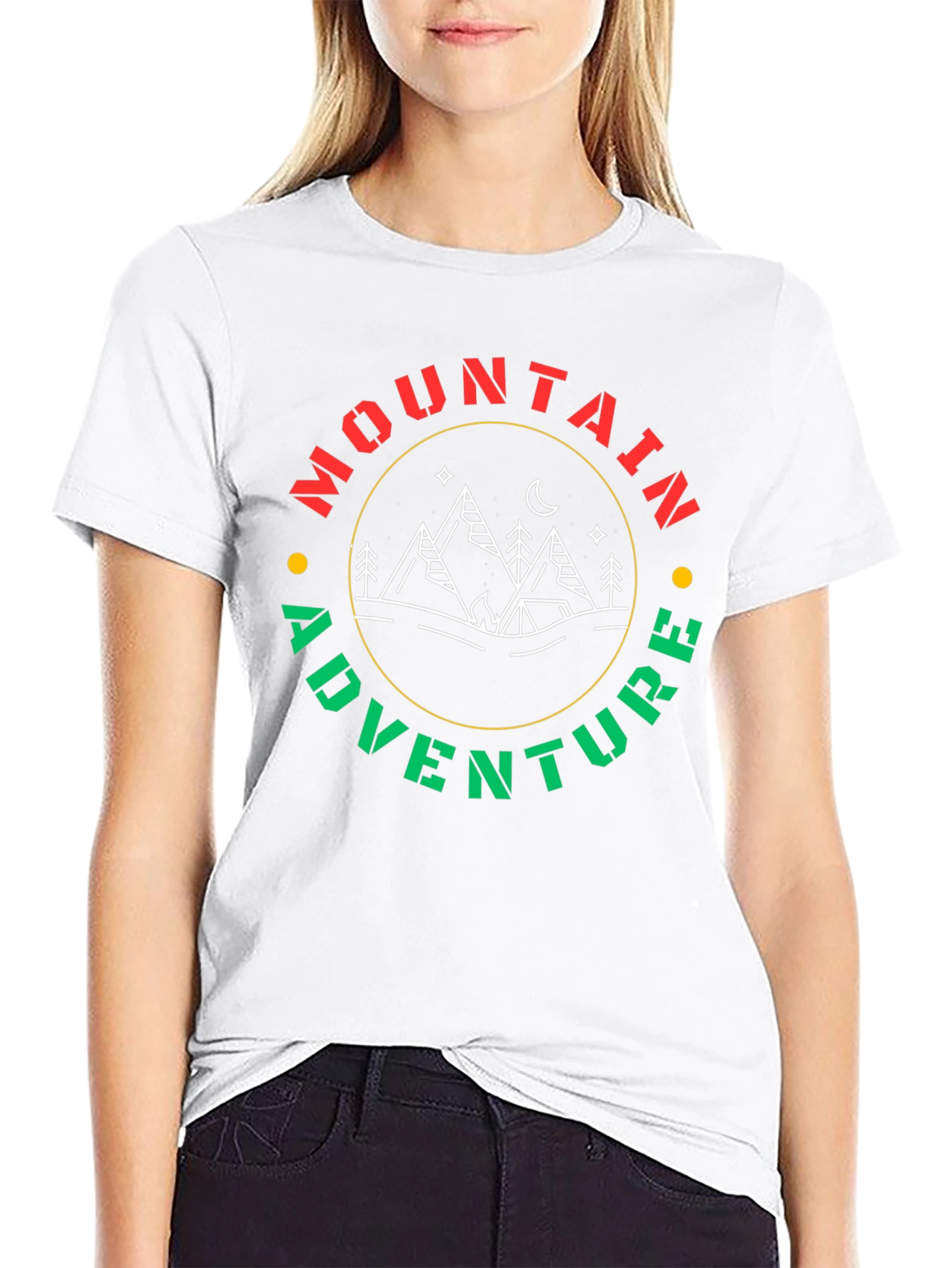 Mountain Adventure Graphic Tee - Black
