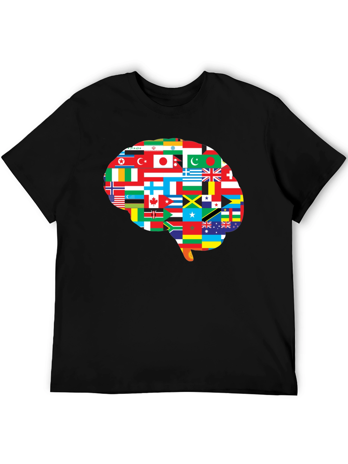 World Flags Brain T-Shirt - Global Mind