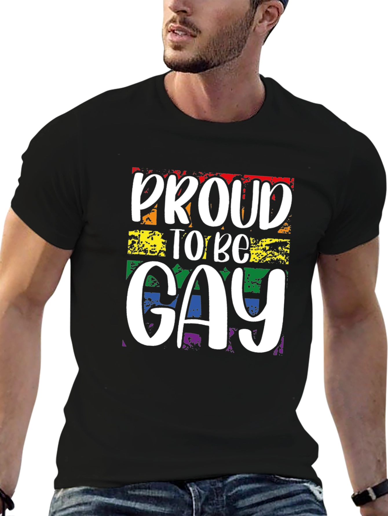 Proud to be Gay T-Shirt - Rainbow LGBT Pride