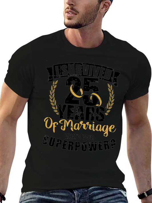 25th Anniversary Marriage Superpower T-Shirt
