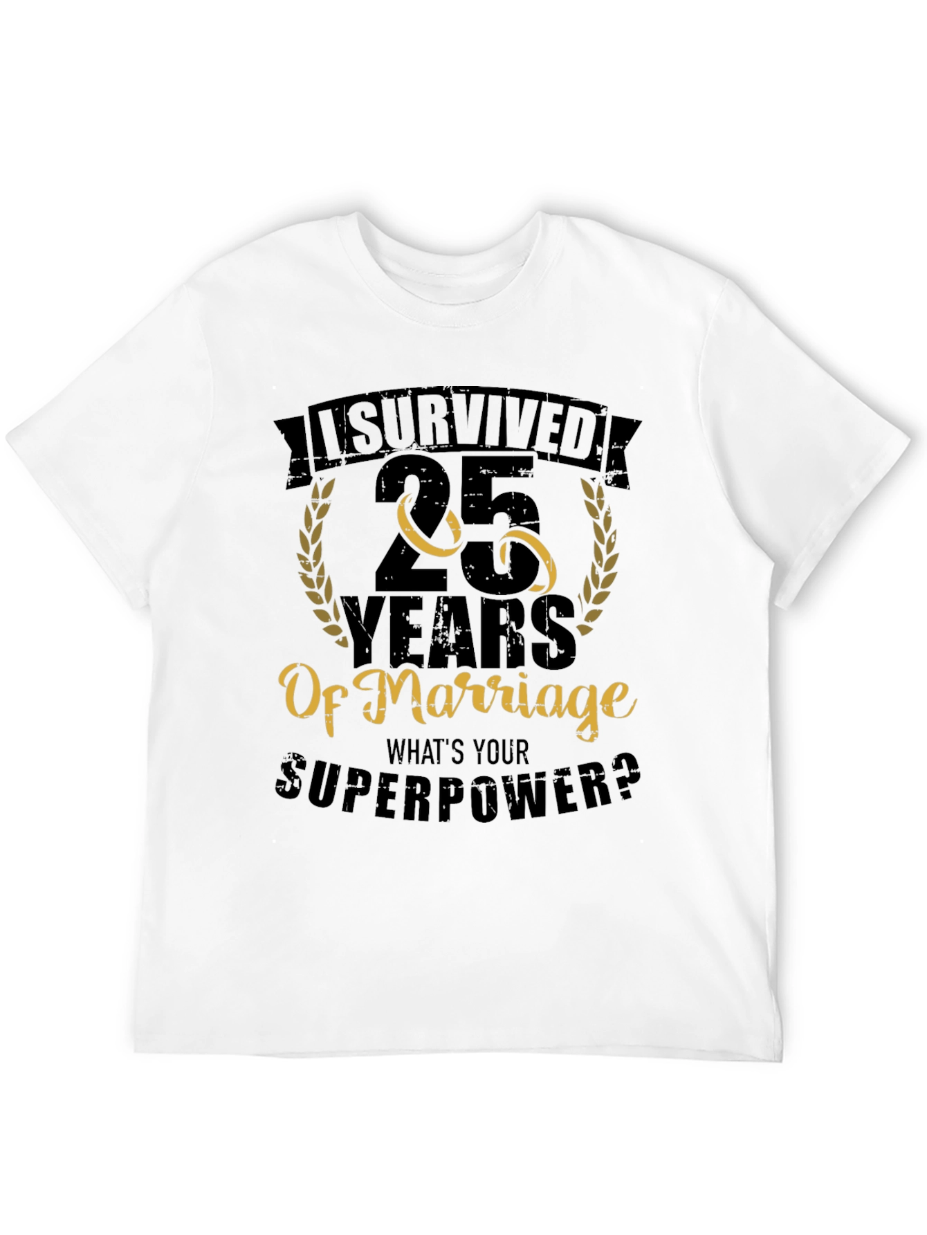 25th Anniversary Marriage Superpower T-Shirt