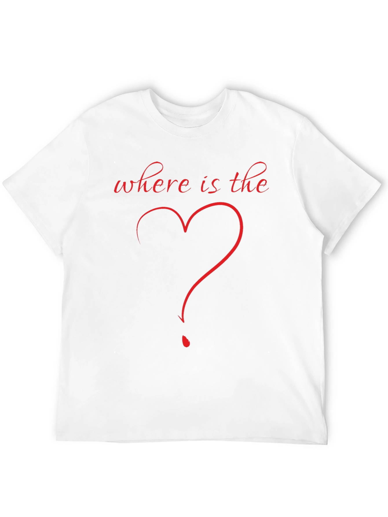 Where Is The Love T-Shirt Heart Question Mark