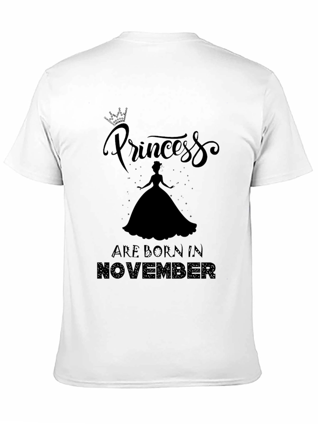 Princess Born in November Black Graphic Tee
