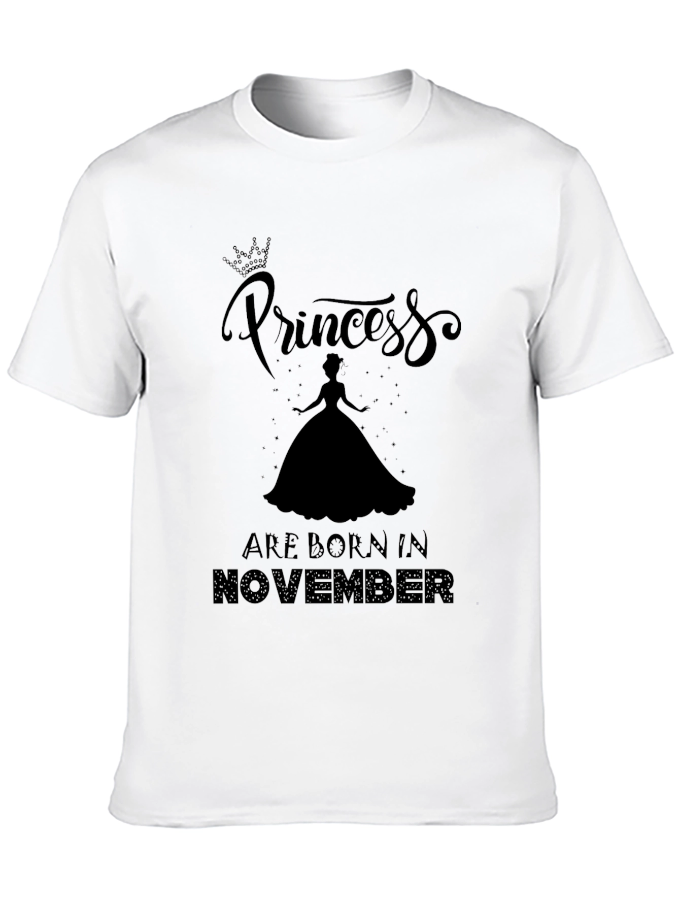 Princess Born in November Black Graphic Tee