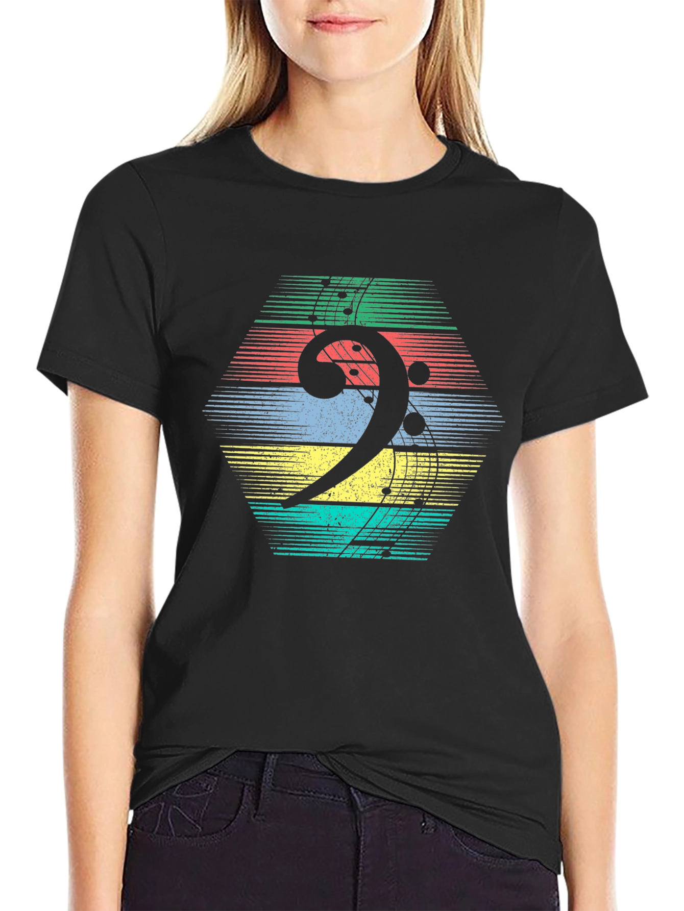 Bass Clef Retro T-Shirt
