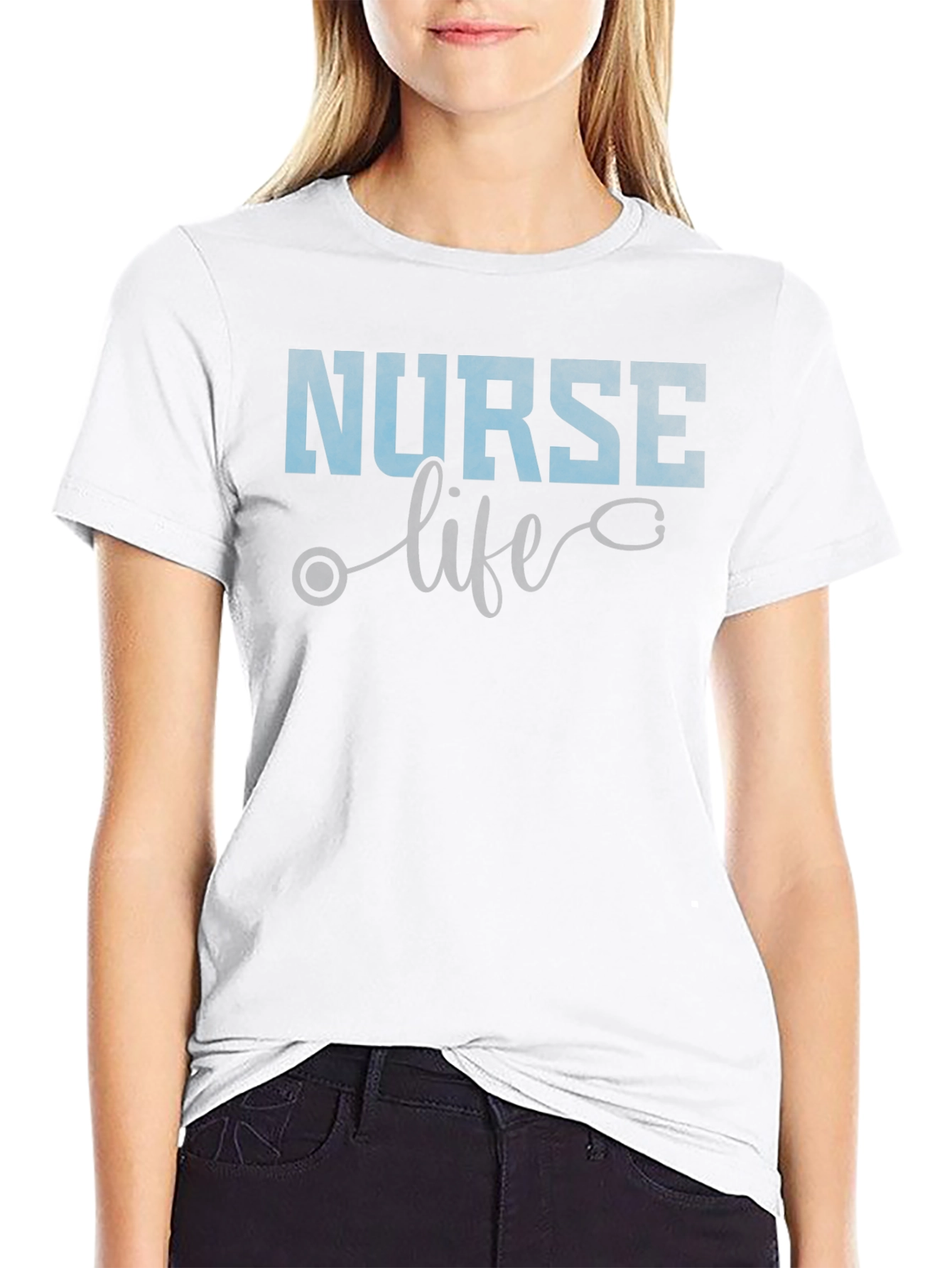 Nurse Life Stethoscope Graphic T-Shirt