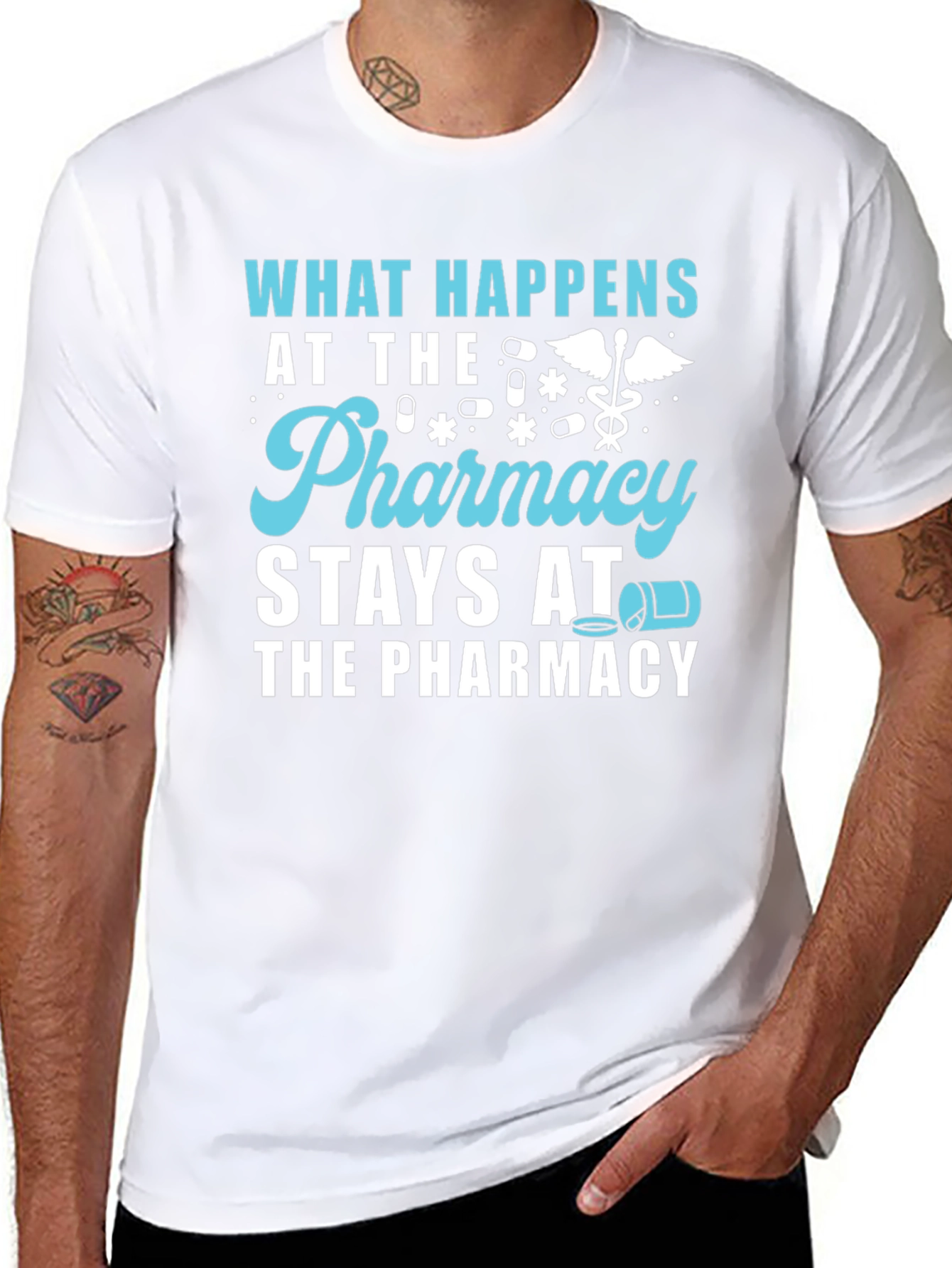 Pharmacy Humor T-Shirt - What Happens Stays!