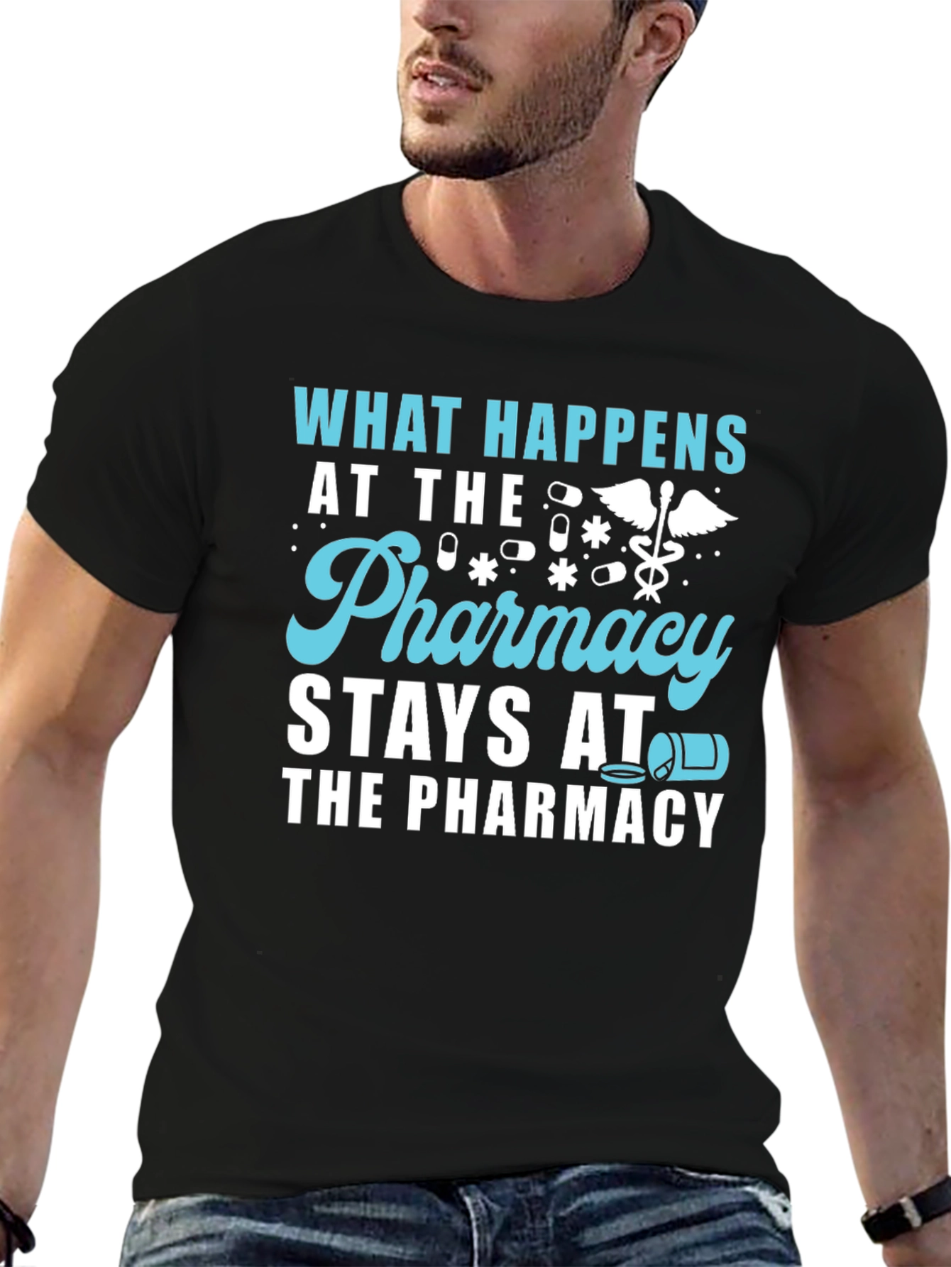 Pharmacy Humor T-Shirt - What Happens Stays!