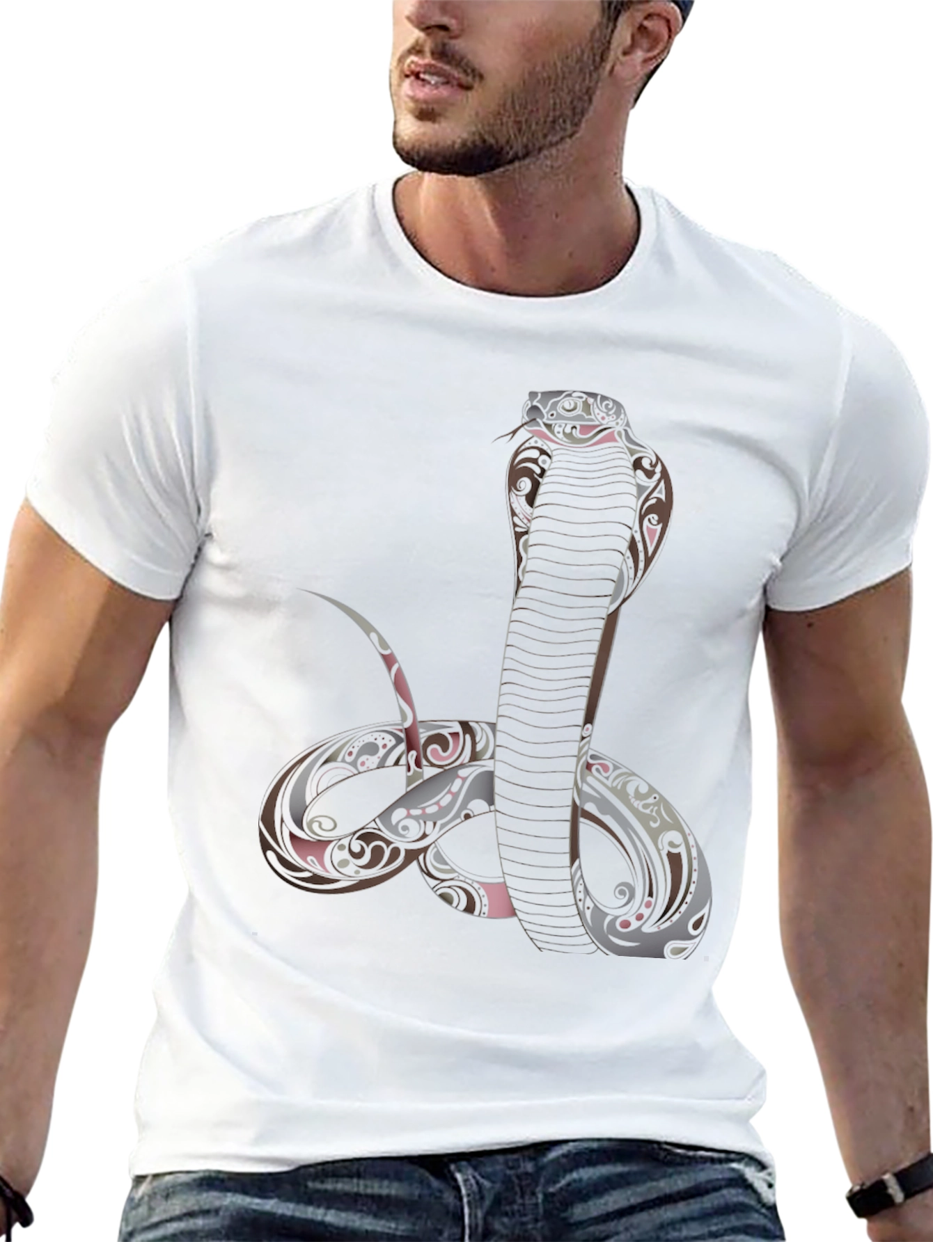 Cobra Graphic Print Black T-Shirt