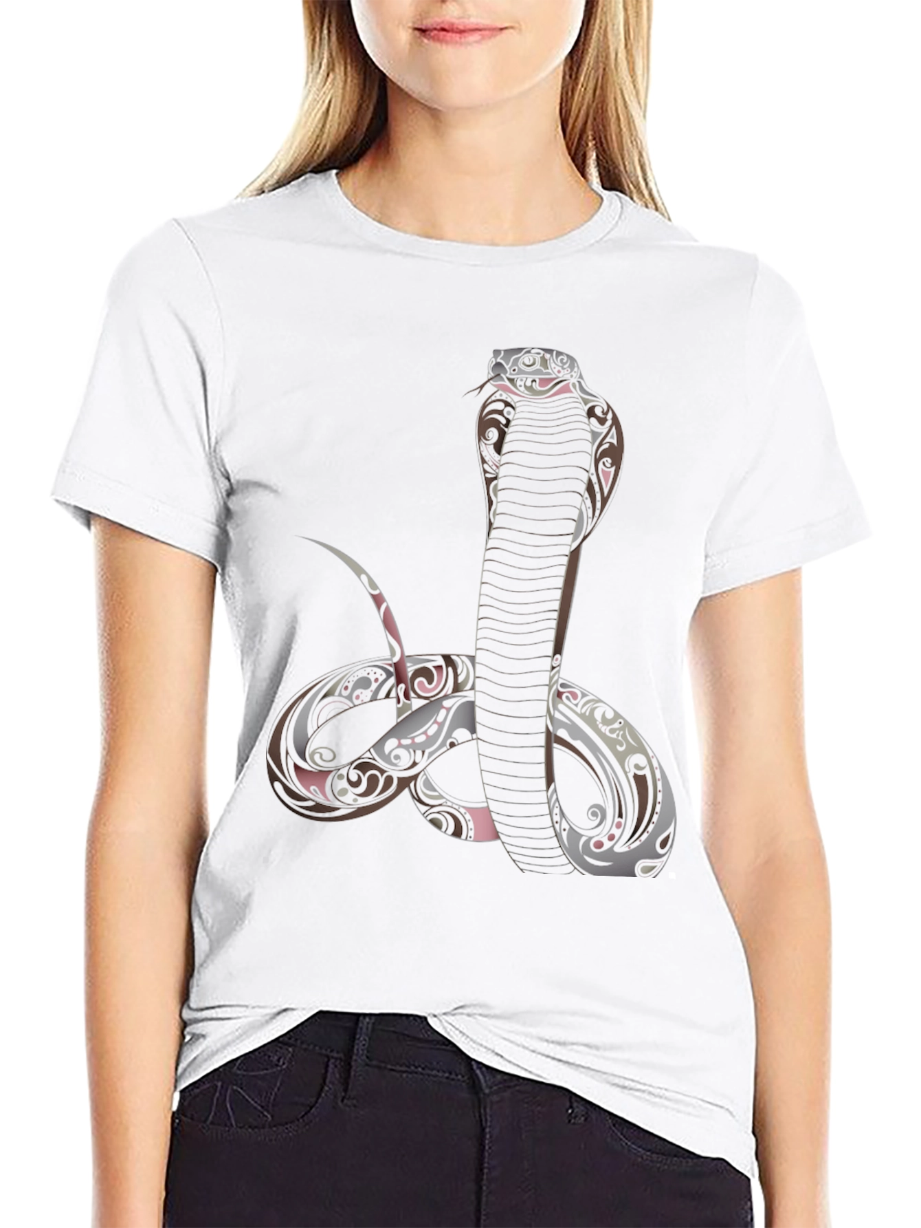 Cobra Graphic Print Black T-Shirt